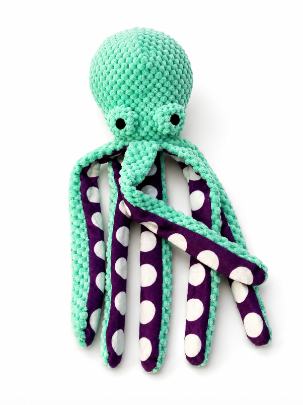Squeaky Octopus Plush Dog Toy