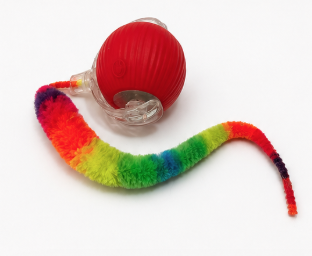 Electric Roller Ball Cat Toy – Lights, Tail & Multiple Modes