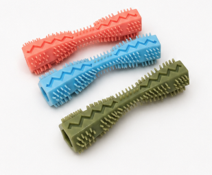 Soft Rubber Bristle Dog Toy – Fun Play & Gentle Teeth Cleaning